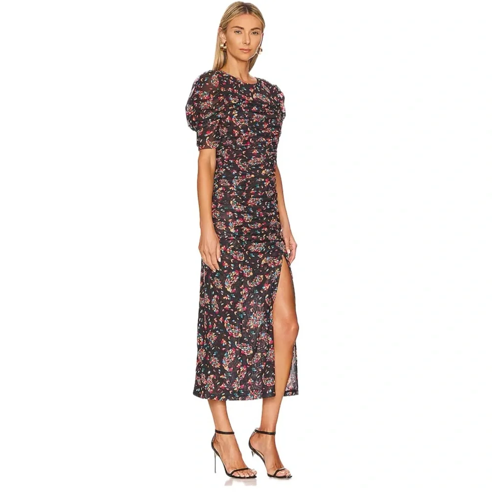 Free People | Briella Ruched Printed Midi Dress NWT - Picture 14 of 15